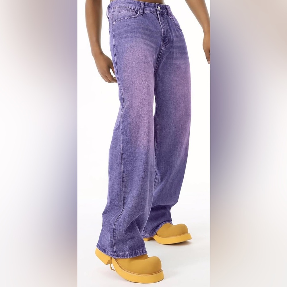 Vibrant Purple Relaxed Men's Jeans